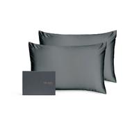 Silk Addict 100% Mulberry Silk Pillowcase Twinpack - Charcoal