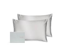 Silk Addict 100% Mulberry Silk Pillowcase Twinpack Silver