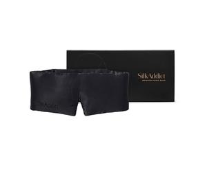 Silk Addict 100% Mulberry Silk Weighted Sleep Mask, Black, Gen-M Approved