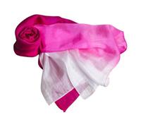 Silk and Bears Pink Ombre Tie-Dye 100% Mulberry Habotai Silk Scarf for Women, 80×180 cm