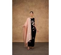 Silk and Bears Women's Apricot Pink Silk Scarf - Hand-Dyed Mulberry Silk Shawl Wrap, Champagne Pink Wedding Cover Up in Peach Silk and Bears Peach One Size
