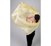 Silk and Bears Women's Butter Yellow Silk Scarf - Hand-Dyed Mulberry Silk Shawl Wrap, Spring Wedding Guest Cover Up in Bright Yellow | Size: 10-12 Silk and Bears Bright Yellow 10-12