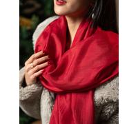 Silk and Bears Women's Crimson Red Silk Scarf - Hand-Dyed Mulberry Silk Shawl Wrap, Evening & Winter Wedding Cover Up | Size: 10-12 Silk and Bears Crimson 10-12