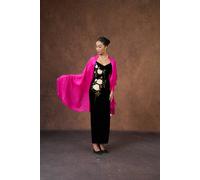 Silk and Bears Women's Hot Pink Silk Scarf - Hand-Dyed Mulberry Silk Shawl Wrap, Wedding Guest & Evening Pashmina Style in Bright Pink | Size: 10-12R Silk and Bears Bright Pink 10-12R