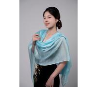 Silk and Bears Women's Ice Blue Silk Scarf - Hand-Dyed Mulberry Silk Shawl Wrap, Spring Wedding Guest Cover Up in Baby Blue Silk and Bears Baby Blue One Size