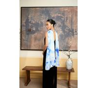 Silk and Bears Women's Sky Blue Shibori Silk Scarf - Hand-Dyed Mulberry Silk Shawl Wrap, Wedding Guest & Bridal Cover Up in Light Blue Silk and Bears Light Blue One Size