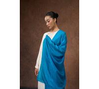 Silk and Bears Women's Teal Blue Silk Scarf - Hand-Dyed Mulberry Silk Shawl Wrap, Wedding Guest & Evening Cover Up | Size: 10-12R Silk and Bears Teal 10-12R