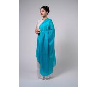Silk and Bears Women's Turquoise Blue Silk Scarf - Hand-Dyed Mulberry Silk Shawl Wrap, Holiday & Evening Cover Up | Size: 10-12 Silk and Bears Turquoise 10-12