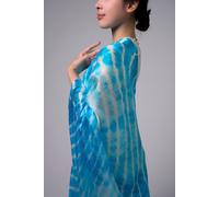 Silk and Bears Women's Turquoise Marble Silk Scarf - Hand-Dyed Shibori Mulberry Silk Shawl Wrap, Artisan Summer Gift | Size: 10-12 Silk and Bears Turquoise 10-12