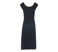 Silk and Cashmere Bardot Collar Dress Black M