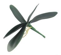 Silk Artificial Butterfly Orchid Leaves with Wired Stem for Fake Flower Arrangement Wedding Party Decoration