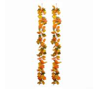 Silk Artificial Maple Leaf Ornament for Autumn Themed Home, Vibrant Fall Leaf Wall Door or Window Hanging Decoration, for Seasonal Display and Thanksgiving(36-36)