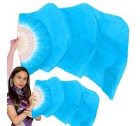 Silk Belly Dance Fans,Belly Dance Fans, 1.8m Long Thick Ribs Silk Belly Dance Fans, Beautiful Fan Veils for Artists, Your