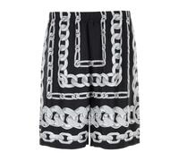 Silk Bermuda Shorts with Print - male - Versace - Casual Shorts - Multicolor - L - Shorts L