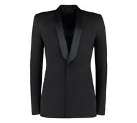 Silk Blend Jacket with Satin Lapel, male, Givenchy, Blazers, Black, L, Jackets L