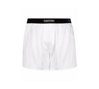 Silk-Blend Logo Boxer Shorts - male - Tom Ford - Underpants - White - S - Underwear S