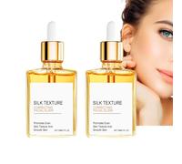 Silk Body Oil Hydrating & Brightening - Lightweight Firming Face & Body Elixir, Deep Moisturizing Non-Greasy Glow Oil, Improves Skin Texture & Tone for Smooth Radiant Skin (2pcs)