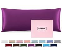 Silk Body Pillow Cover Pillow Pillowcase for Body Pillow Soft Pillow Cover Pillow Case Mulberry Silk Pillowcase for Sleep(Purple,20"X 54",1pc)