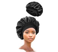 Silk Bonnet for Sleeping - Perfect Satin Bonnet for Afro, Braids, Dreads, Curly Hair - Hair Care & Headwrap - Silky Wide Elastic Band - Premium Hair Bonnet for Women - Ultra-Soft & Wrinkle Free Satin