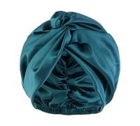 Silk Bonnet For Sleeping Popular Multi-Color Imitation Silk Double Layer Satin Bonnet Sleep Cap Cross Twist Night Hair Hat Chemotherapy Caps For Women(Backish Green)