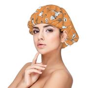 Silk Bonnet for Sleeping Women Men, Adjustable Elastic Western Goat Skull Print Satin Bonnet for Sleeping, Soft Comfort Similar Silk Curly Hair Satin Cap for Sleep Black