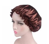 Silk Bonnet For Sleeping Women Silk Satin Night Sleep Cap Shower Caps Hair Care Beauty Bonnet Hat Head Cover Elastic Band Bathroom Shower Caps For Sleeping(Coffe)