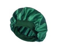 Silk Bonnet Hair Care Widened Elastic Band Brimless Shower Hat Foldable Hair Bonnet Unisex Satin Solid Color Sleeping Hat Hair Care For Women(Green)