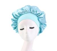 Silk Bonnet Soft Shower Caps Soft Silk Night Caps Hair Care Bonnet Nightcap for Women Beauty Salon Hair Care Hats Bathroom Products for Sleeping(Peppermint green)