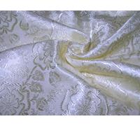Silk Brocade Fabric Cream Color 44" Wide BRO747[3] Brocades/Jacquards