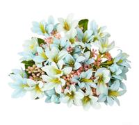 Silk Calla for lily Flowers 32cm Long for stem Fake Decor Silk(Blue) | silk cloth, flexible wire stems, bendable for arrangements, fade resistant, long lasting