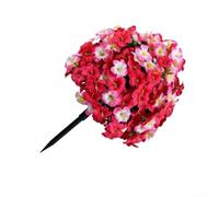 Silk Camellia Bouquet Red and Pink Mixed Artificial Flowers for Wedding Centerpieces Outdoor Patio Decor 55cm Length