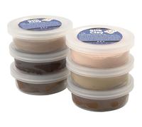 Creativ 100263 6 x 14 g Silk Clay Assorted, Skin Colours