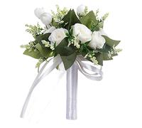 Silk Cloth Bridal Wedding Bouquets Rose Flower for Photo Props Party