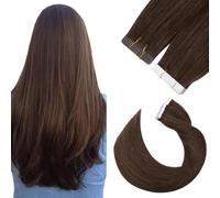 Silk-co Tape in Hair Extensions 100% Human Hair 16inch Real Remy Human Hair 20pcs Skin Weft #04 Medium Brown