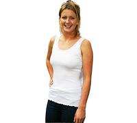 Silk Cocoon Women Silk Jersey Vest Top with lace - DK02