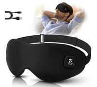 Silk Cordless Heated Eye Mask, Washable Heat Eye Compress for Dry Eye Electric Eye Heating Pad Warm Eye Mask for Eye Fatigue Stye Sinus Blepharitis MGD Gifts for Men Women