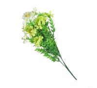 Silk Daisy Artificial Flowers With 15 Heads For Wedding Decor Perfect For Home, Garden, And Party Arrangements(Green)