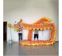 Silk Dragon Dance Lion Dance Performance Head for Folk Stage Party - 8m Long Traditional Dance Prop for Festivals and Celebrations