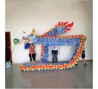 Silk Dragon Dance Lion Dance Performance Head for Folk Stage Party - 8m Long Traditional Dance Prop for Festivals and Celebrations