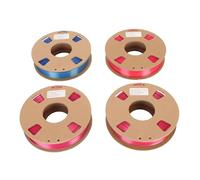 Silk Dual Color PLA Filament 1.75mm, 4 Rolls 3D Printer Filament Bundle with Red Gold Green Blue Variants, Color Changing Filament for FDM Printers, Easy Print with High Dimensiona