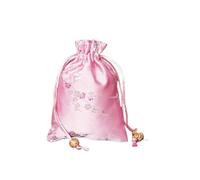 Silk Embroidered Drawstring Jewelry Pouch