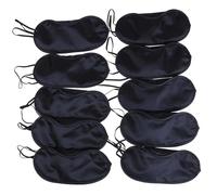 Silk Eye mask 10Pcs Eye Cover Imitated Silk Sleep Mask Sleeping Padded Masks Shade Patch Women Men Blindfold Travel Sleepmasker Silk Eye mask for Sleeping(10 Eye mask)