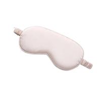 Silk Eye Mask 1PC-Double-Sided Artificial Silk Eye Mask Eye Shield Breathable Silk Eye Mask Bag Elastic Lunch Break Sleep Shading(Pink)