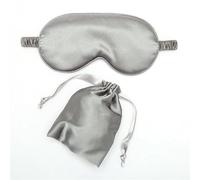 Silk Eye Mask 1PCS Imitated Silk Sleep Eye Mask Padded Shade Eye Cover Patch Sleeping Mask Eyemask Blindfolds Travel Relax Rest Women Men Suitable for Nighttime, Travelling, Napping, Medit(GY)