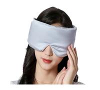 Silk Eye Mask 2pcs Mulberry Silk Sleeping Mask Eyepatch Blocking Light Eyemask Eyeshade Soft Padded Travel Aid for Sleep Patch for Sleep(White)