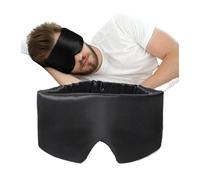 Silk Eye Mask 2pcs Mulberry Silk Sleeping Mask Eyepatch Blocking Light Eyemask Eyeshade Soft Padded Travel Aid for Sleep Patch for Sleep(Black)