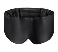 Silk Eye Mask 2pcs Mulberry Silk Sleeping Mask Eyepatch Blocking Light Eyemask Soft Padded Travel Aid for Sleep Patch for Sleep(Black)
