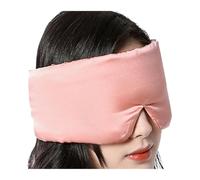 Silk Eye Mask 2pcs Silk Satin Sleeping Mask Eyeshade Blocking Light Eyemask Cover Shade Travel Relax Eye Patch Women Men Aid for Sleep(Pink)