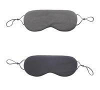 Silk Eye Mask 2pcs Silk Sleeping Eye Mask Lightweight Warm and Cool Dual Use Breathable Light Blocking for Women Travel Nap for Sleep(Grey)