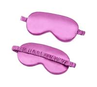 Silk Eye Mask 2pcs Sleep Mask 3D Eye for Sleeping Pure Silk Blackout Comfortable Soft Night Blindfold Shades for Travel Naps for Sleep(Purple)